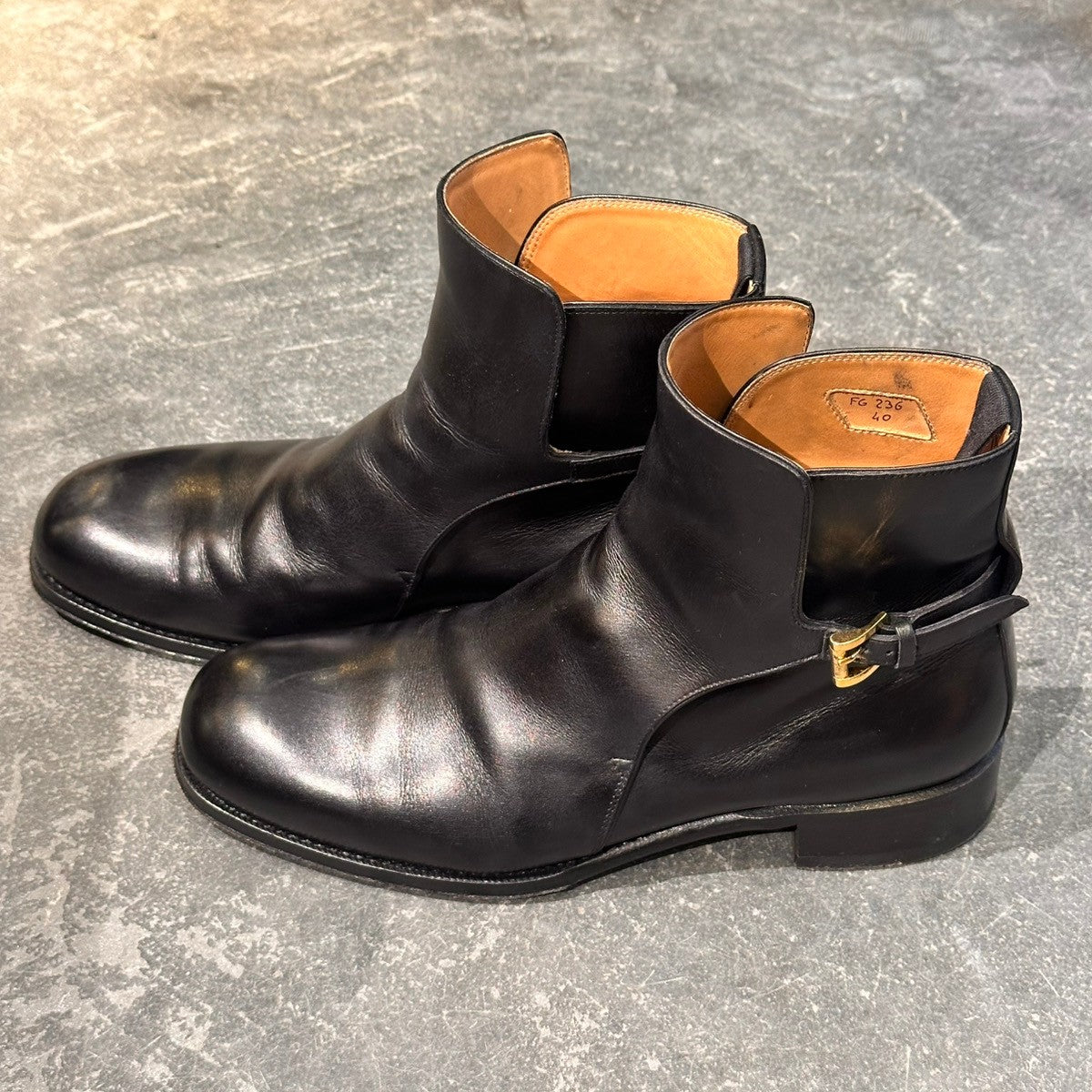 【F.LLI GIACOMETTI】フラテッリ ジャコメッティ FG236 ジョッパーブーツ カーフ ブラック サイズ40