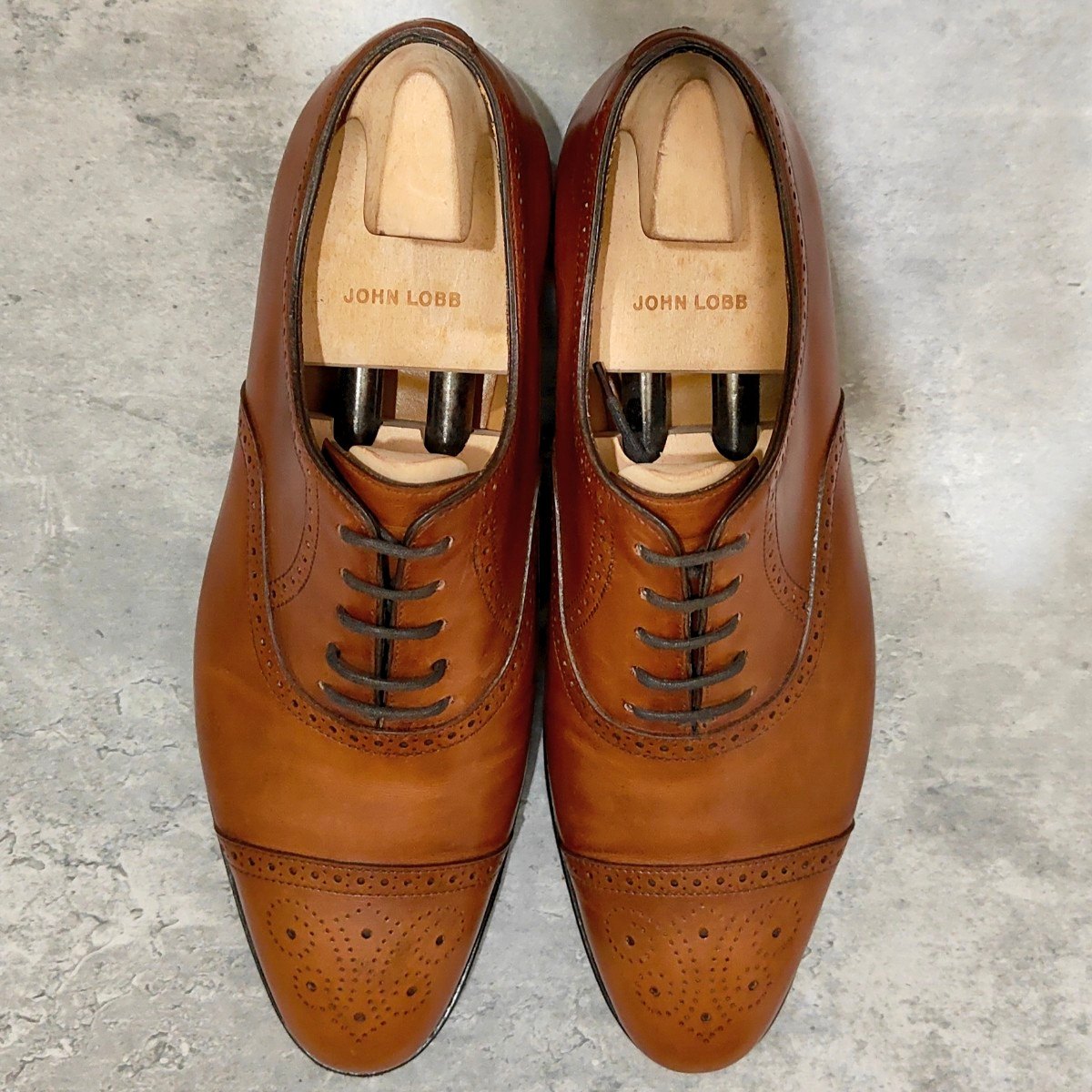 JOHN LOBB】ジョンロブ ソーントン SAUNTON セミブローグ カーフ