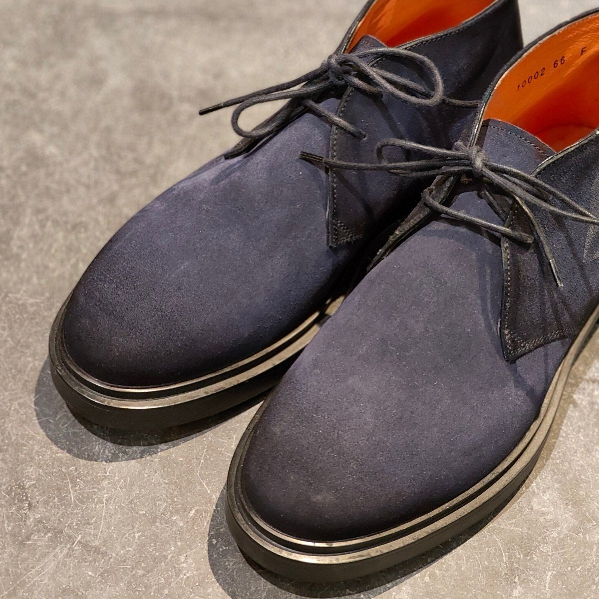 試着程度【santoni】サントーニ チャッカブーツ スエード ネイビー