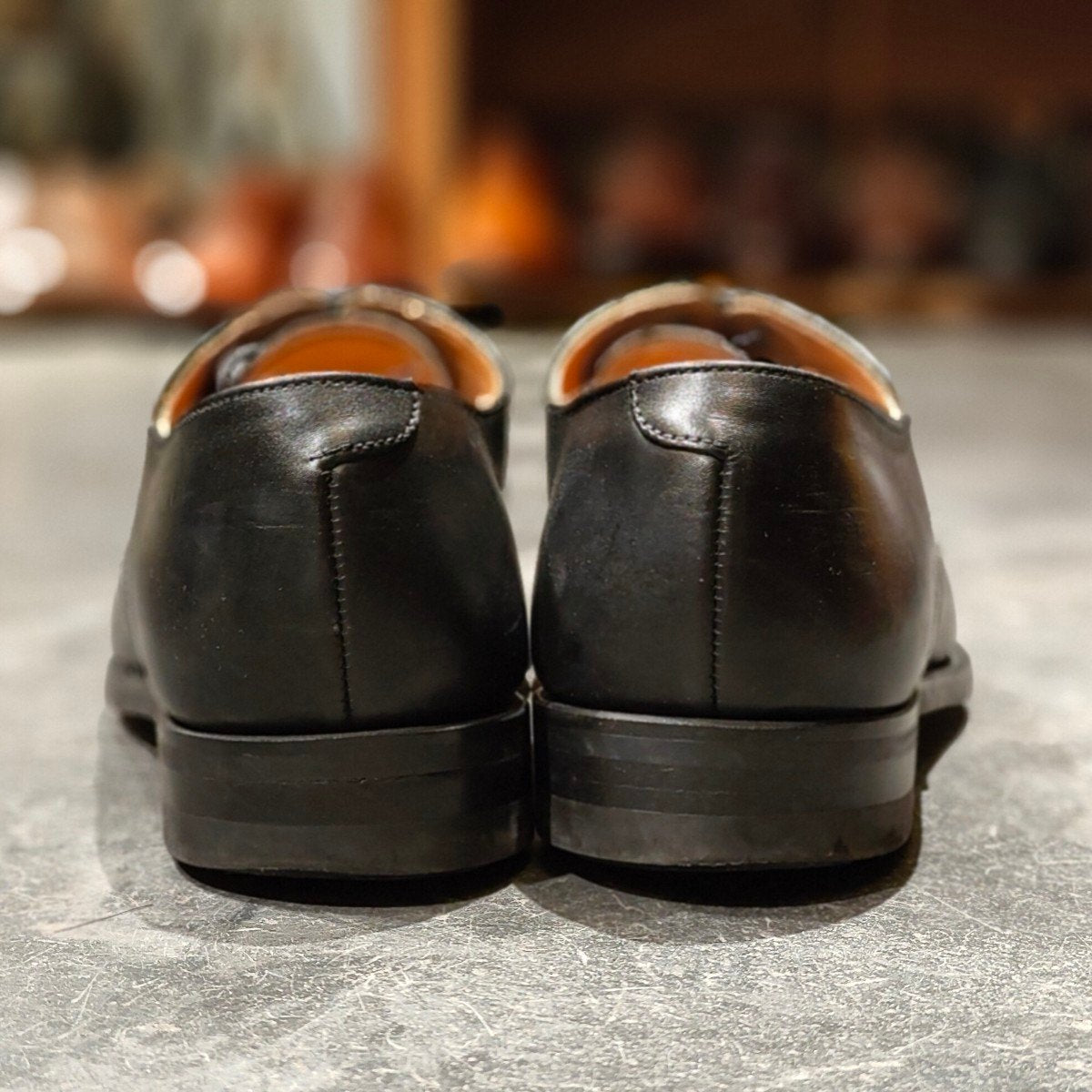 極美品 【CROCKETT & JONES】クロケット&ジョーンズ ハラム ストレートチップ カーフ ブラック サイズUK6.5E 348ラスト