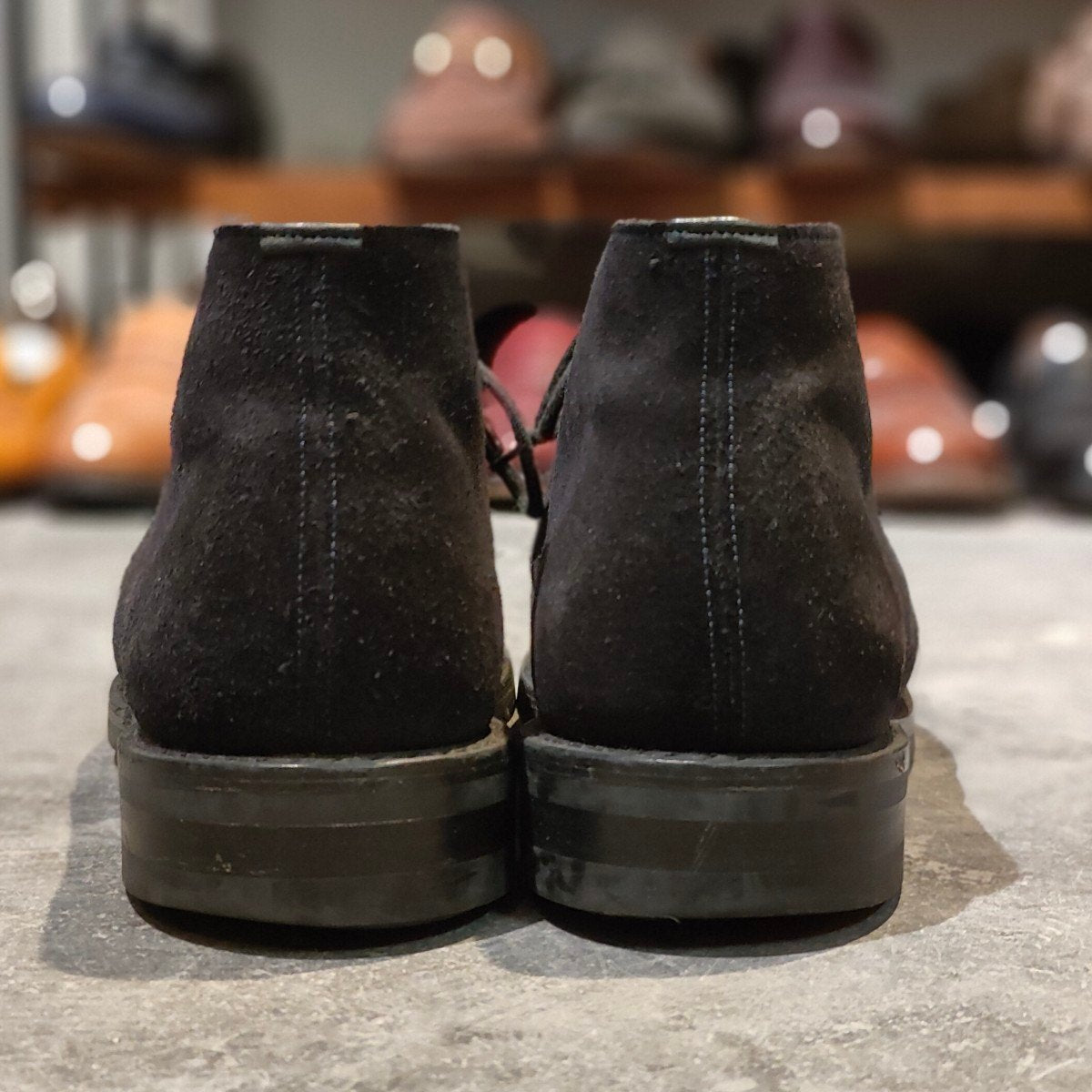 【オンライン限定】極美品 【Church's】チャーチ 4都市 ライダー チャッカブーツ スエード ブラック サイズ UK80F 81ラスト