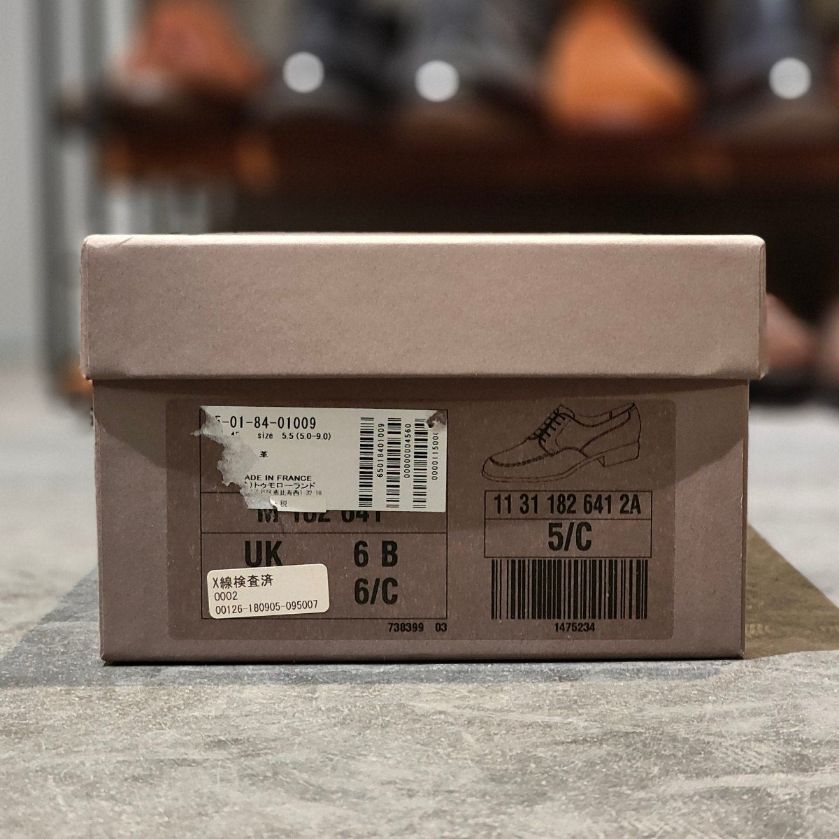 試着程度 【J.M.WESTON】ジェイエムウエストン 641 ゴルフ Uチップ ボックスカーフ タンブラウン サイズ UK5.5C 31ラスト 参考定価￥176,000-