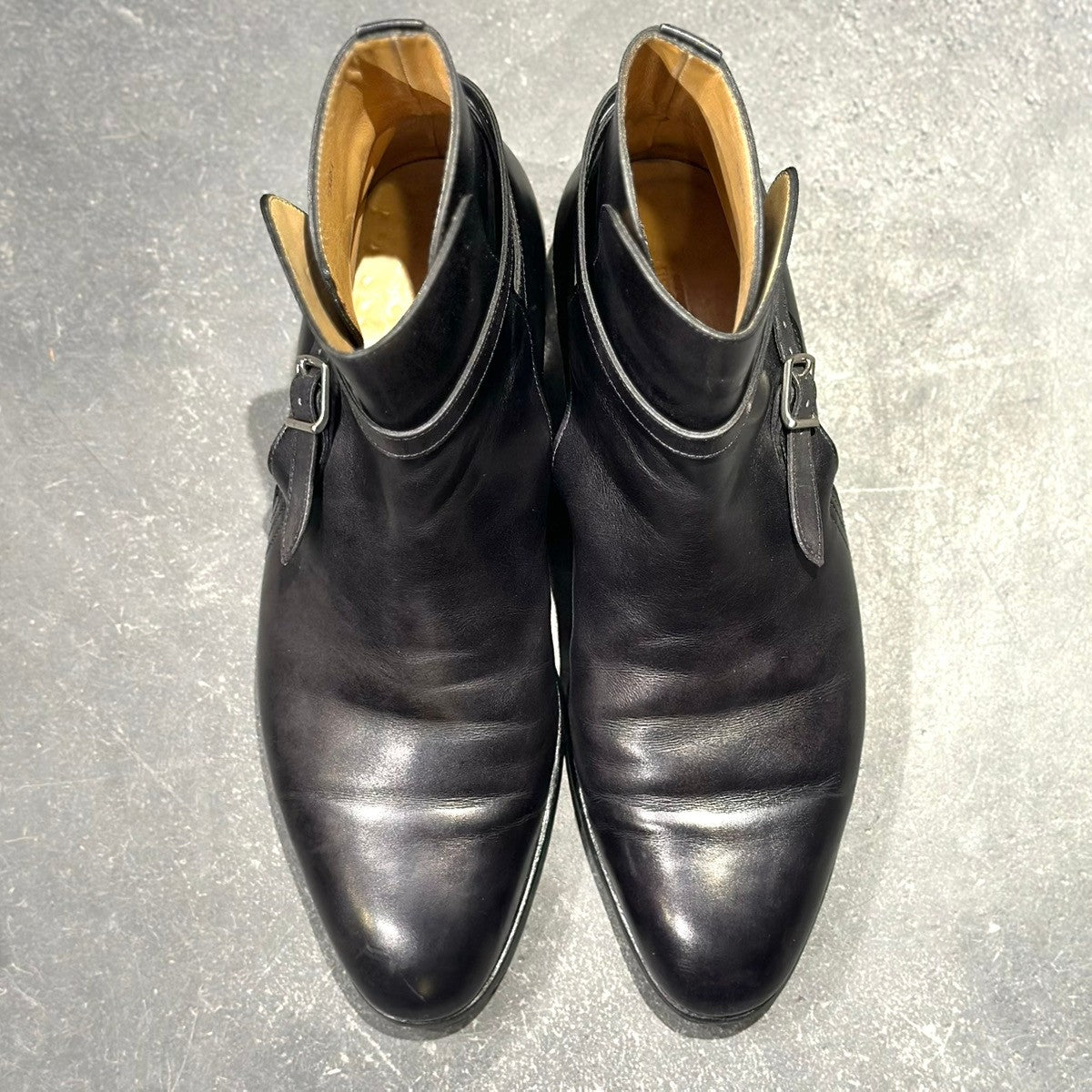 【JOHNLOBB】ジョンロブ ジョッパーブーツ ブラック ミュージアムカーフ  サイズ UK8.5E  8695Bラスト