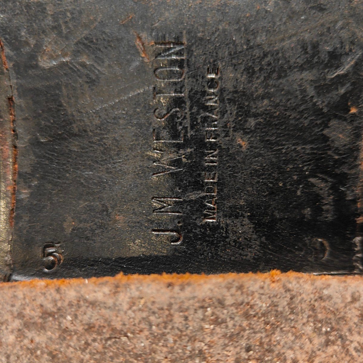 【J.M.WESTON】ジェイエムウエストン 180 シグニチャーローファー 旧旧旧ロゴ ボックスカーフ ブラック サイズ UK5D 41ラスト 参考定価￥165,000-