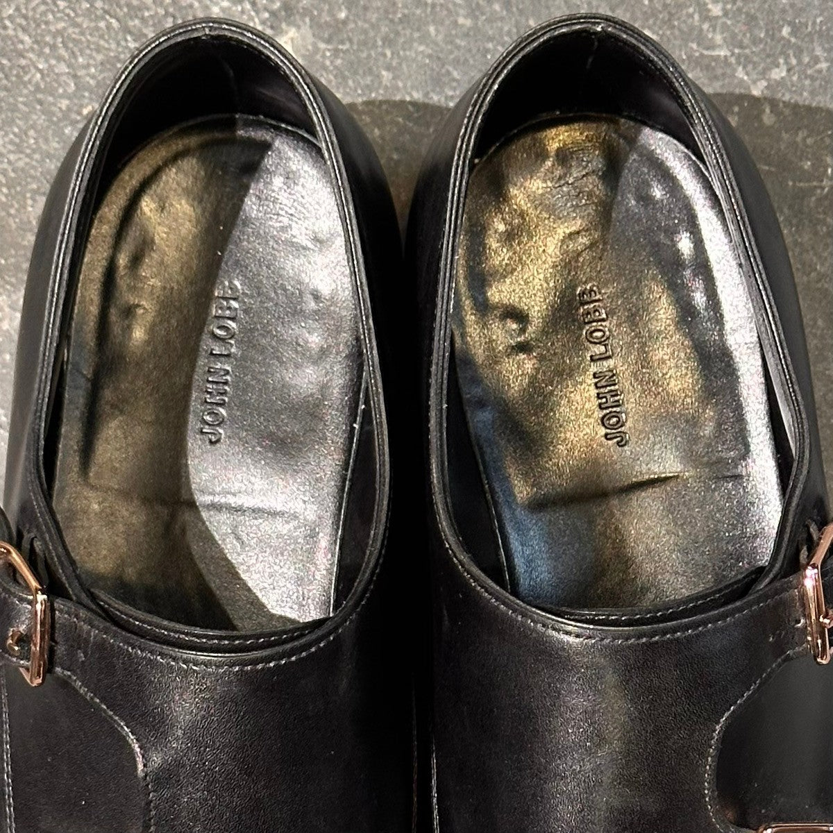 希少【JOHN LOBB】ジョンロブ フィリップ2 ダブルモンク ダブルバックル カーフ ブラック サイズUK7.5 7000ラスト