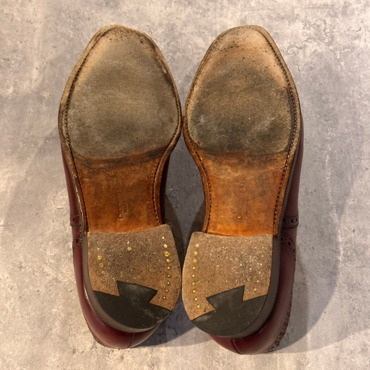 【CROCKETT&JONES】クロケット＆ジョーンズ チェアマン セミブローグ カーフ バーガンディ サイズUK5.5E 236ラスト