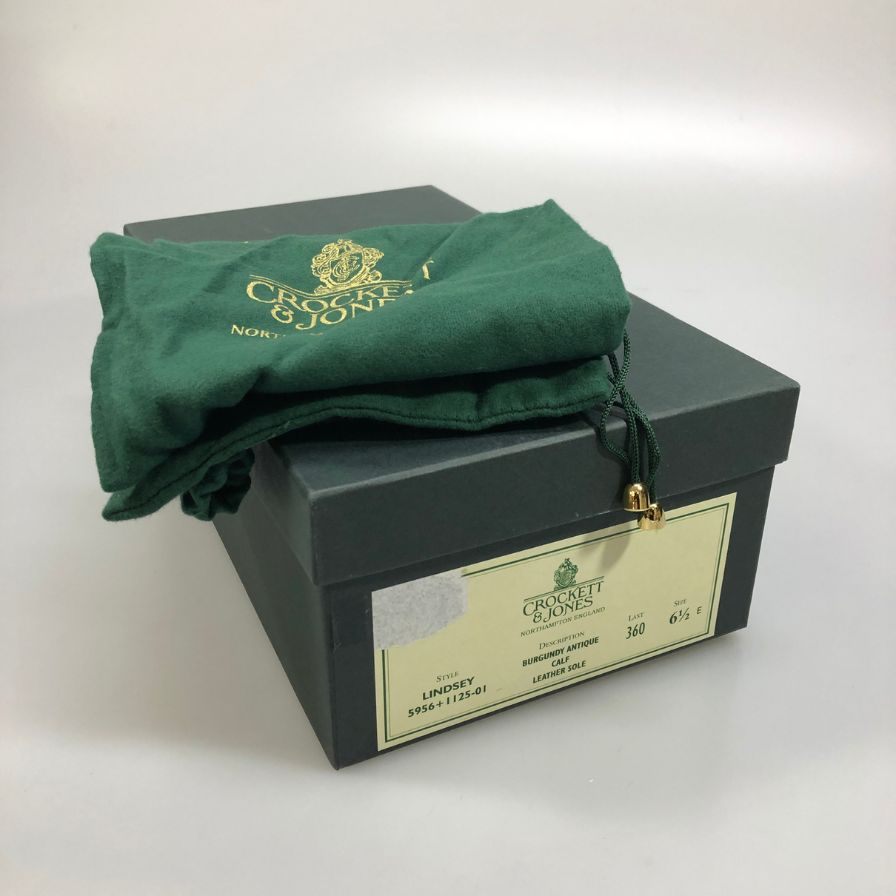 【Crockett & Jones】クロケット＆ジョーンズ  ビジネスシューズ カーフ ボルドー サイズ TE ラスト