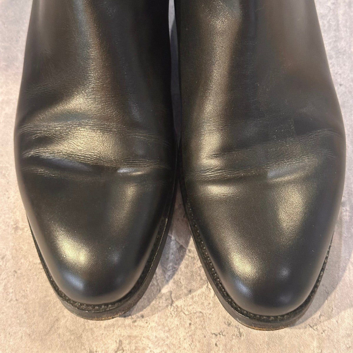 美品【J.M.WESTON】ジェイエムウエストン 705 サイドゴアブーツ チェルシーブーツ ボックスカーフ ブラック サイズUK7.5D 39ラスト
