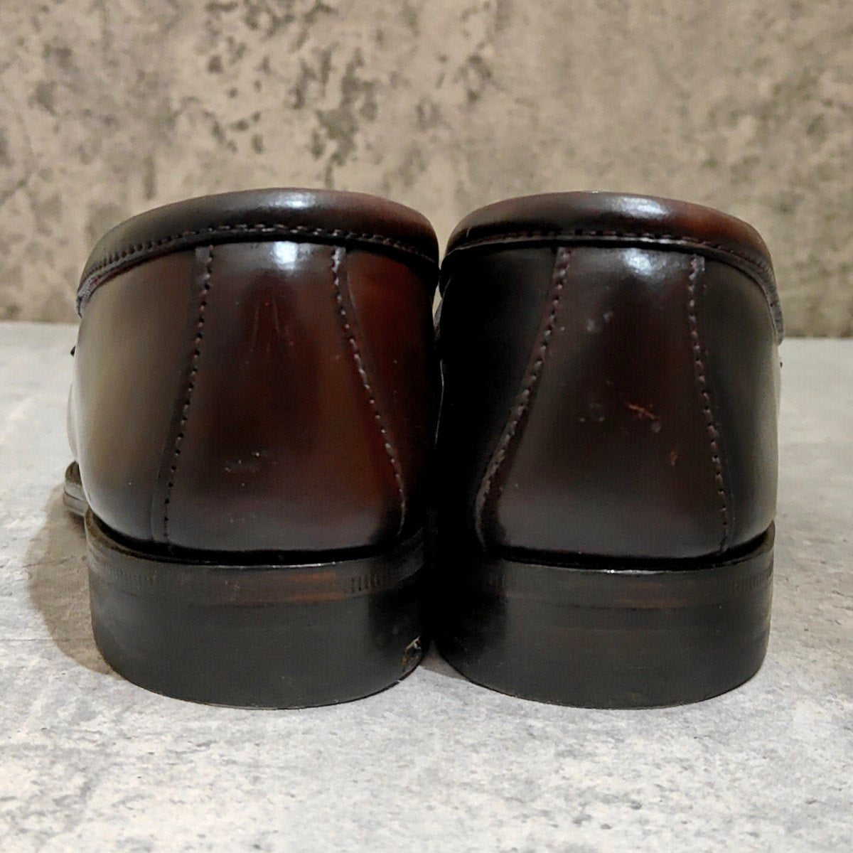 極美品【ALDEN】オールデン 14528 ペニーローファー コードバン ダークバーガンディ レディース サイズUS6.5 バンラスト想定