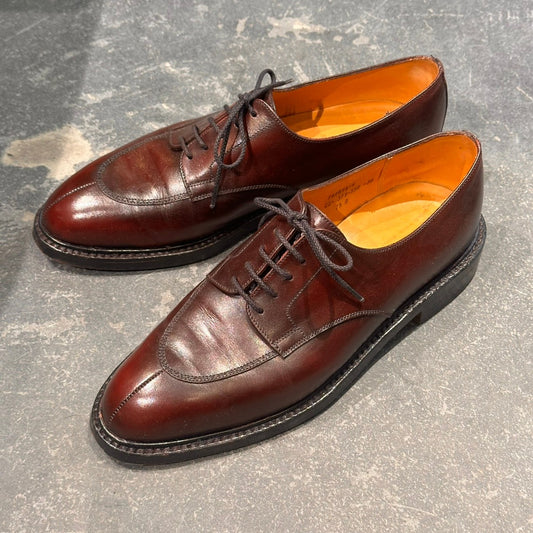 【J.M.WESTON】ジェイエムウエストン 598 ハーフハント 現行ロゴ ボックスカーフ バーガンディ サイズUK7.5B 22ラスト