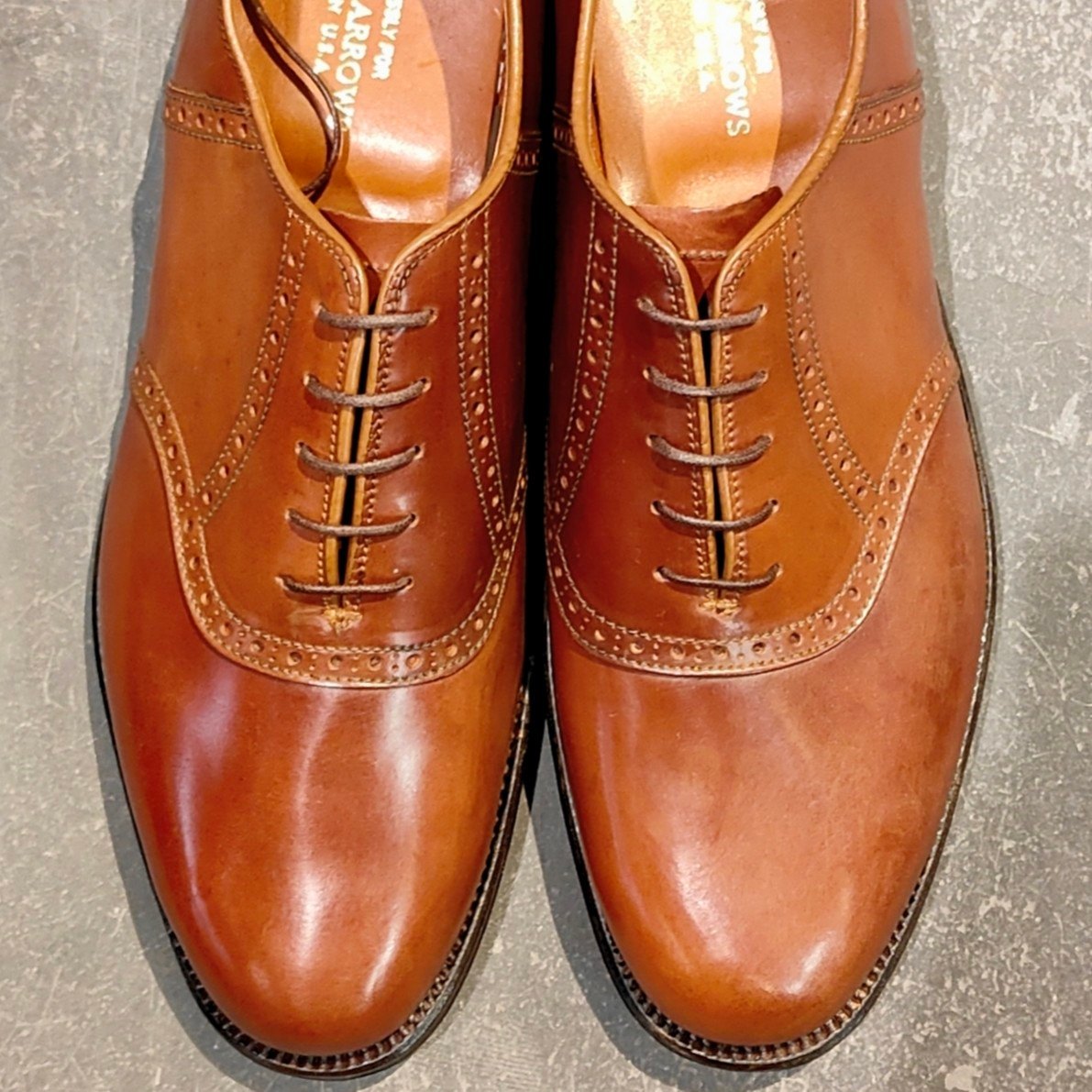 希少 未使用【ALDEN】オールデン ユナイテッドアローズ別注 9946 サドル コードバン ウイスキー  サイズUS7.5D バリーラスト