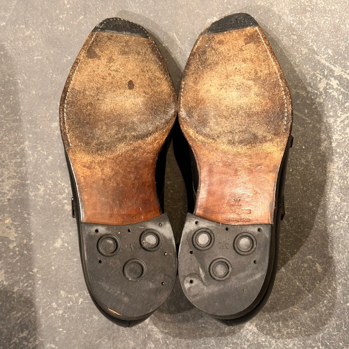 【CGC6】封印されし者の左足 英語 LOB faded JOHN LOBB】ジョンロブ YARDLEY スエードシューズ カーフ ネイビー
