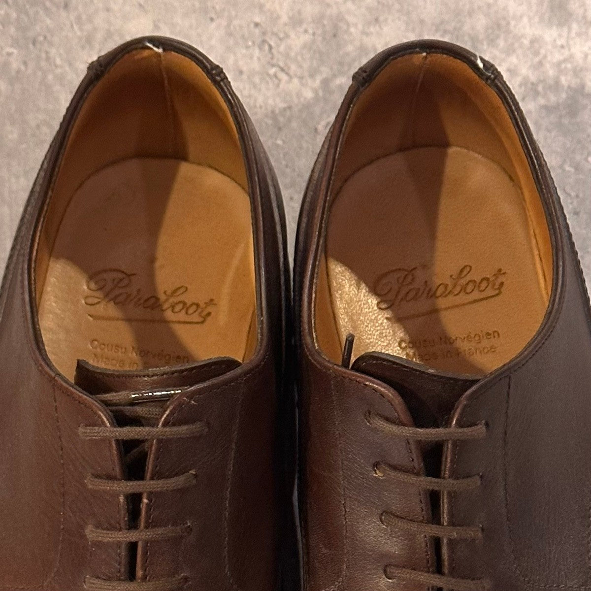 美品【Paraboot】パラブーツ シャンボ―ド Uチップ カーフ ブラウン サイズUK8.5