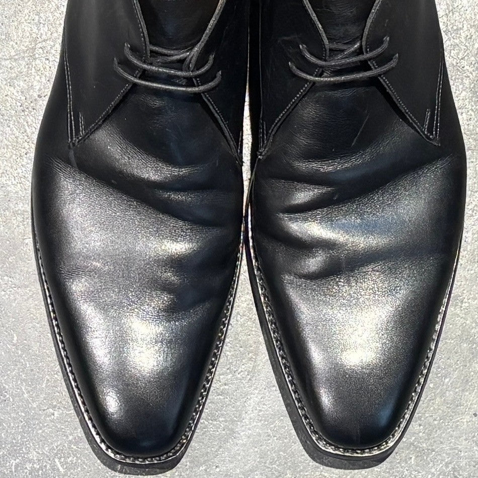 【CROCKETT&JONES】クロケット&ジョーンズ チャッカブーツ テットベリー カーフ ブラック サイズ UK9E