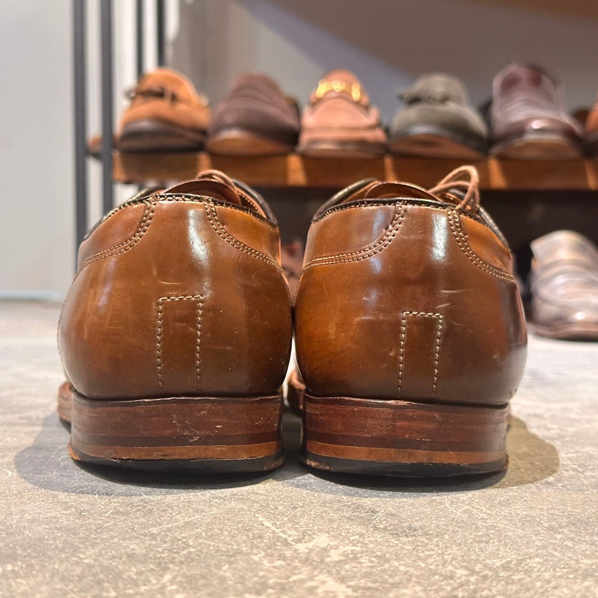 希少【ALDEN】オールデン 24802 キャップトゥ ダービーシューズ シガーコードバン ブラウン サイズUS7E アバディーンラスト