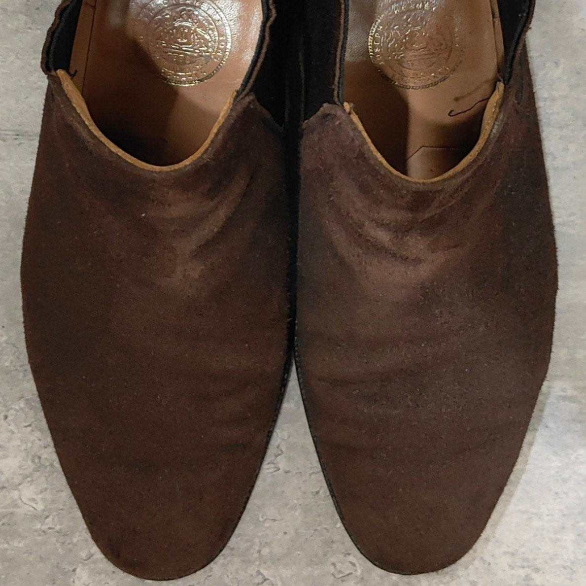 【JOSEPH CHEANEY】ジョセフチーニー FAWKES フォークス サイドゴアブーツ スエード ブラウン サイズUK6