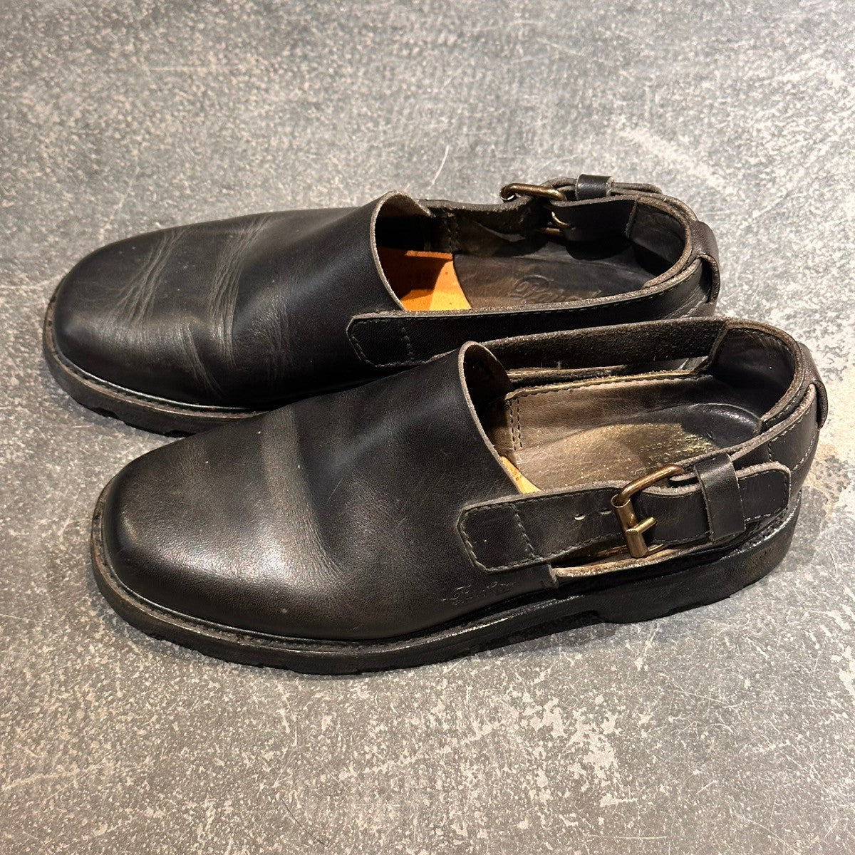【Paraboot】パラブーツ  バックストラップサンダル カーフ ブラック サイズUK5