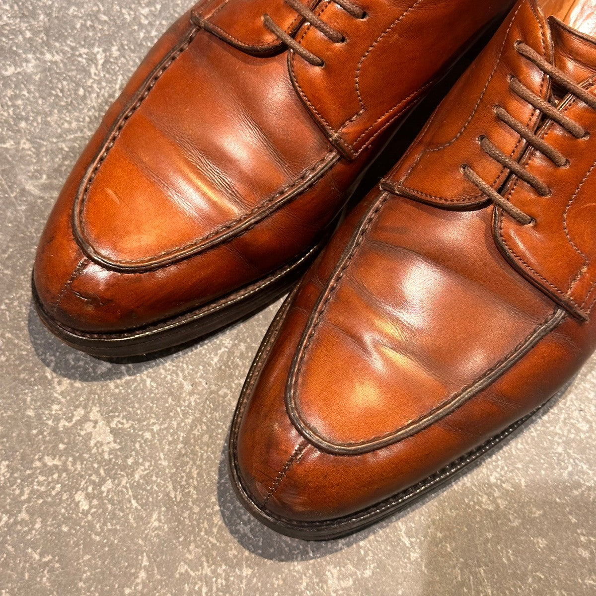 【BARNEYS NEW YORK】バーニーズニューヨーク 17110 エドワードグリーン製 Uチップ カーフ ブラウン サイズUK7 32ラスト