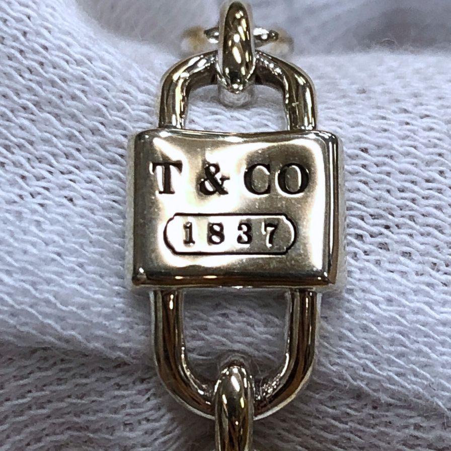 ティファニー リング スモールダブルロック 1837 SV925 メンズ サイズ約15号 TIFFANY&Co.【LA】