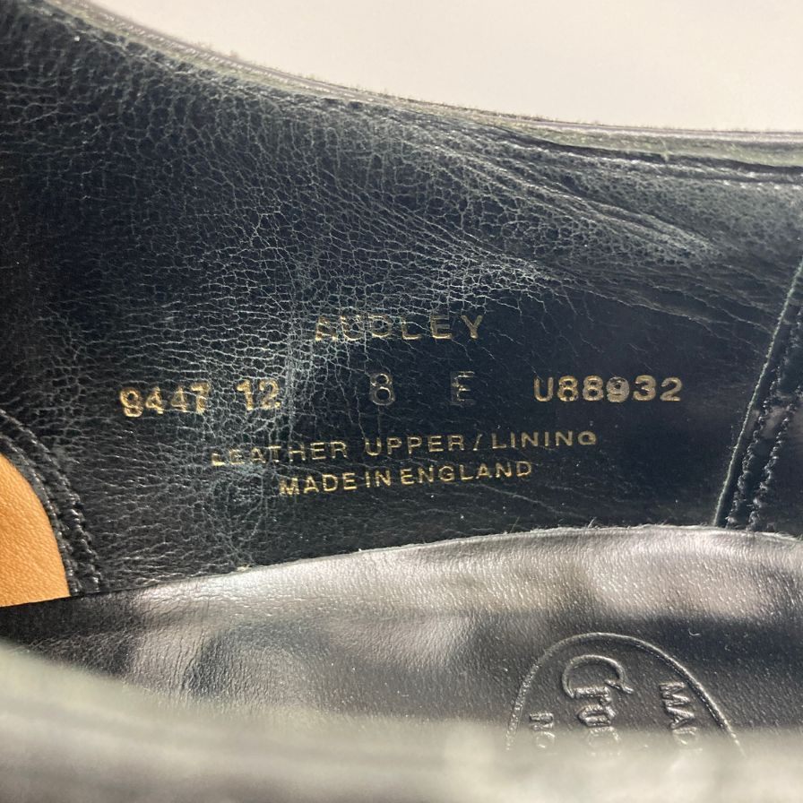 【CROCKETT&JONES】クロケット＆ジョーンズ オードリー ストレートチップ ブラック サイズUK8.5E