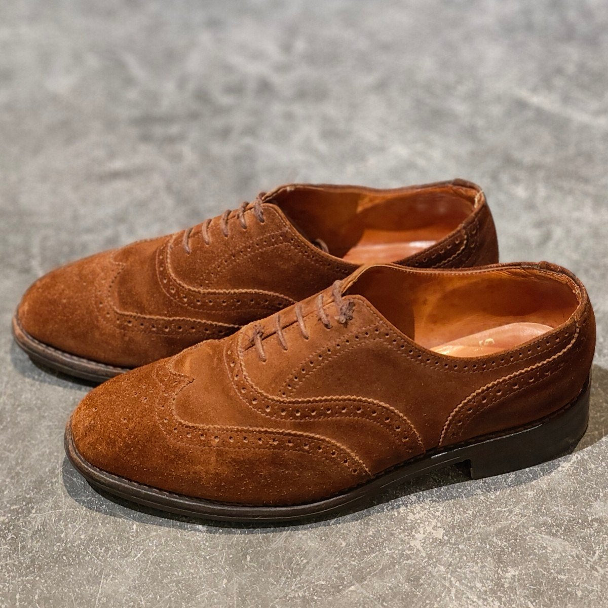 SANDERS】サンダース 4831 ウイングチップ 8212SS スエード ブラウン