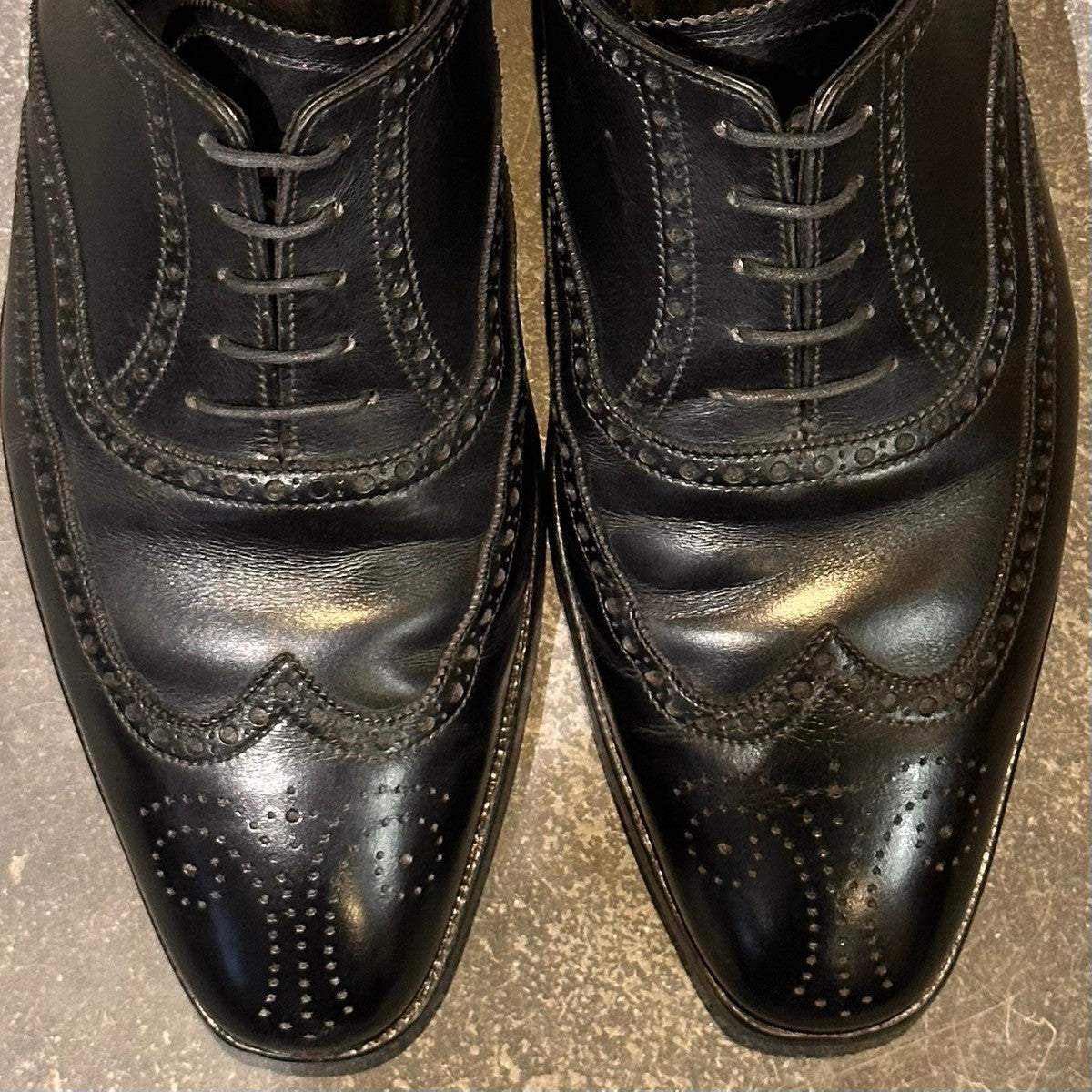 【Crockett&Jones】クロケット&ジョーンズ クリフォード ウイングチップ カーフ ブラック サイズUK8E 337ラスト