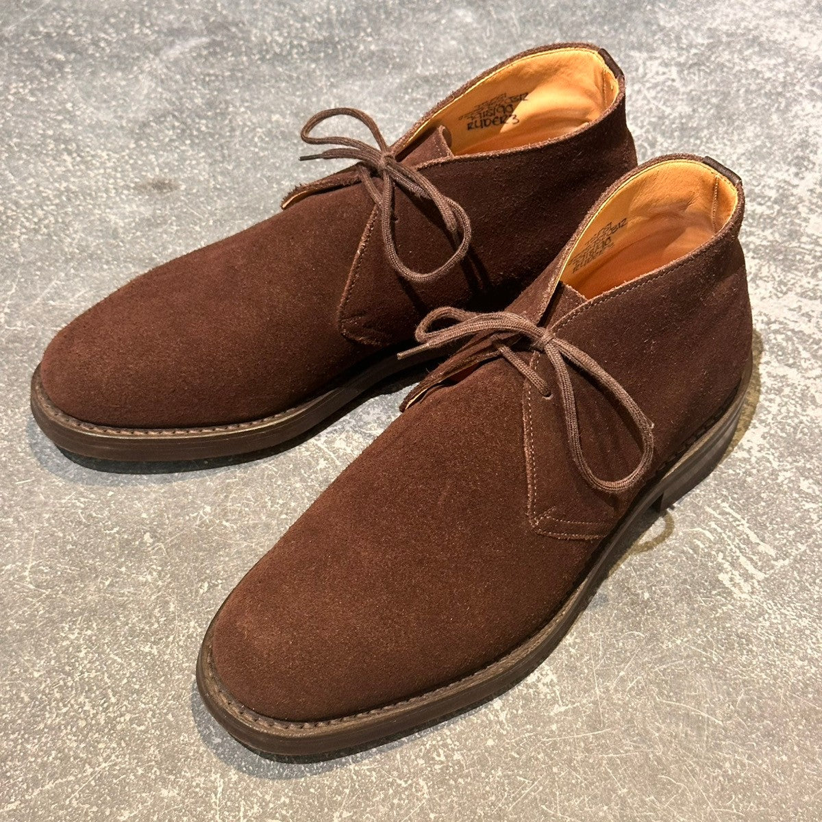 極美品【ITOHT624ZQCJ】Church's ライダー3 4都市 チャッカブーツ スエード ブラウン サイズUK75F 81ラスト