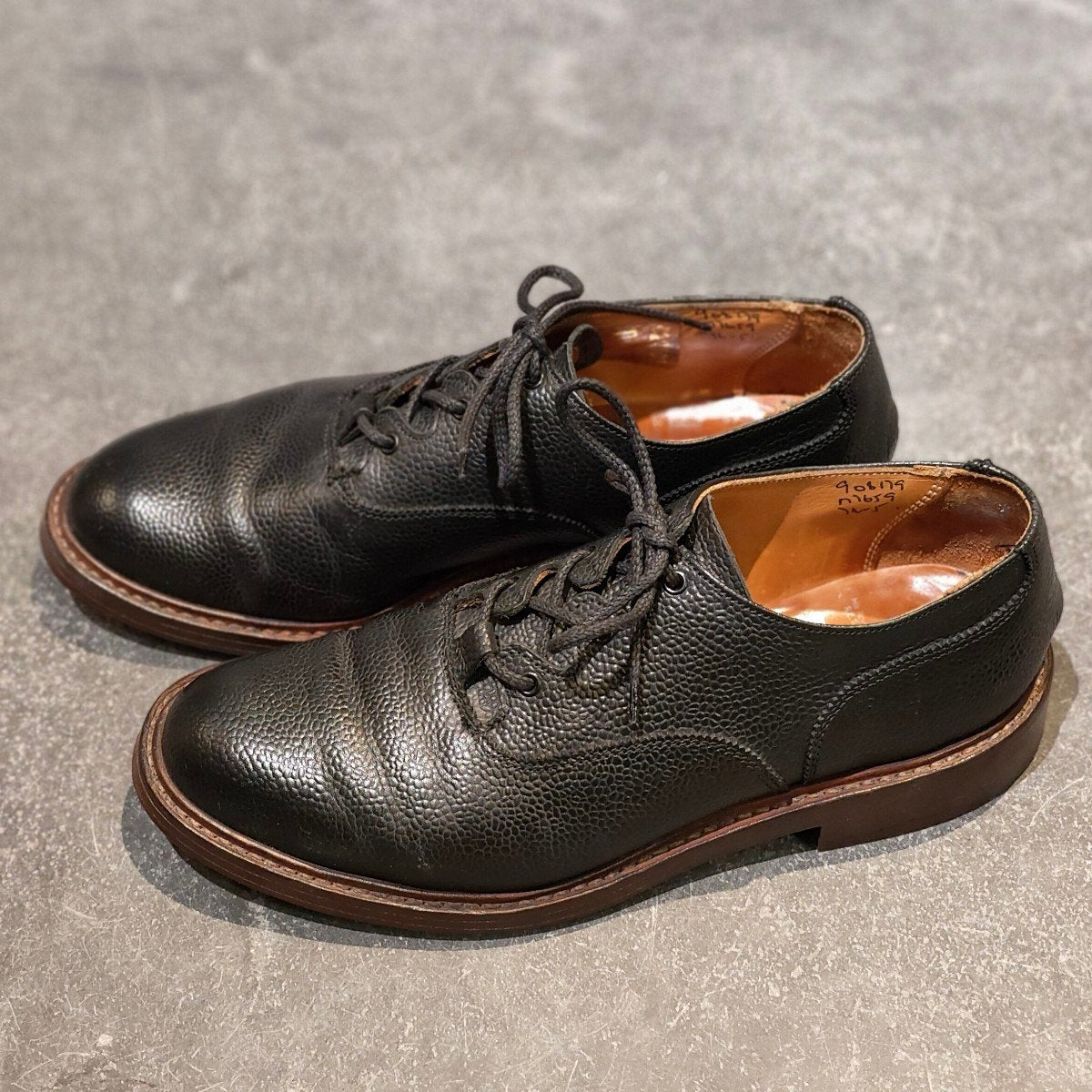 美品【Tricker's】トリッカーズ M7659 ギリー グレインレザー ブラック