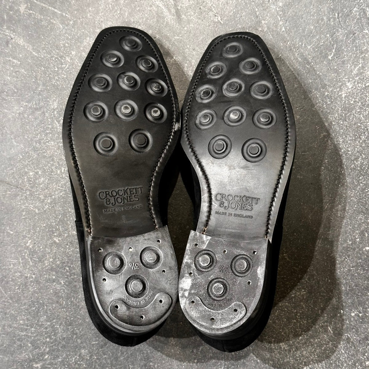 未使用品【CROCKETT&JONES】クロケット＆ジョーンズ SUTTON プレーントゥ スエード ブラック サイズUK7.5E 348ラスト
