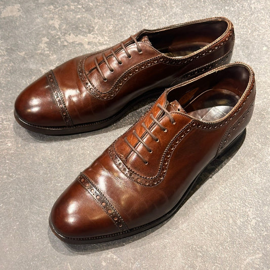 【EDWARD GREEN】エドワードグリーン カンタベリー セミブローグ アデレード カーフ ダークブラウン サイズUK6E 202ラスト