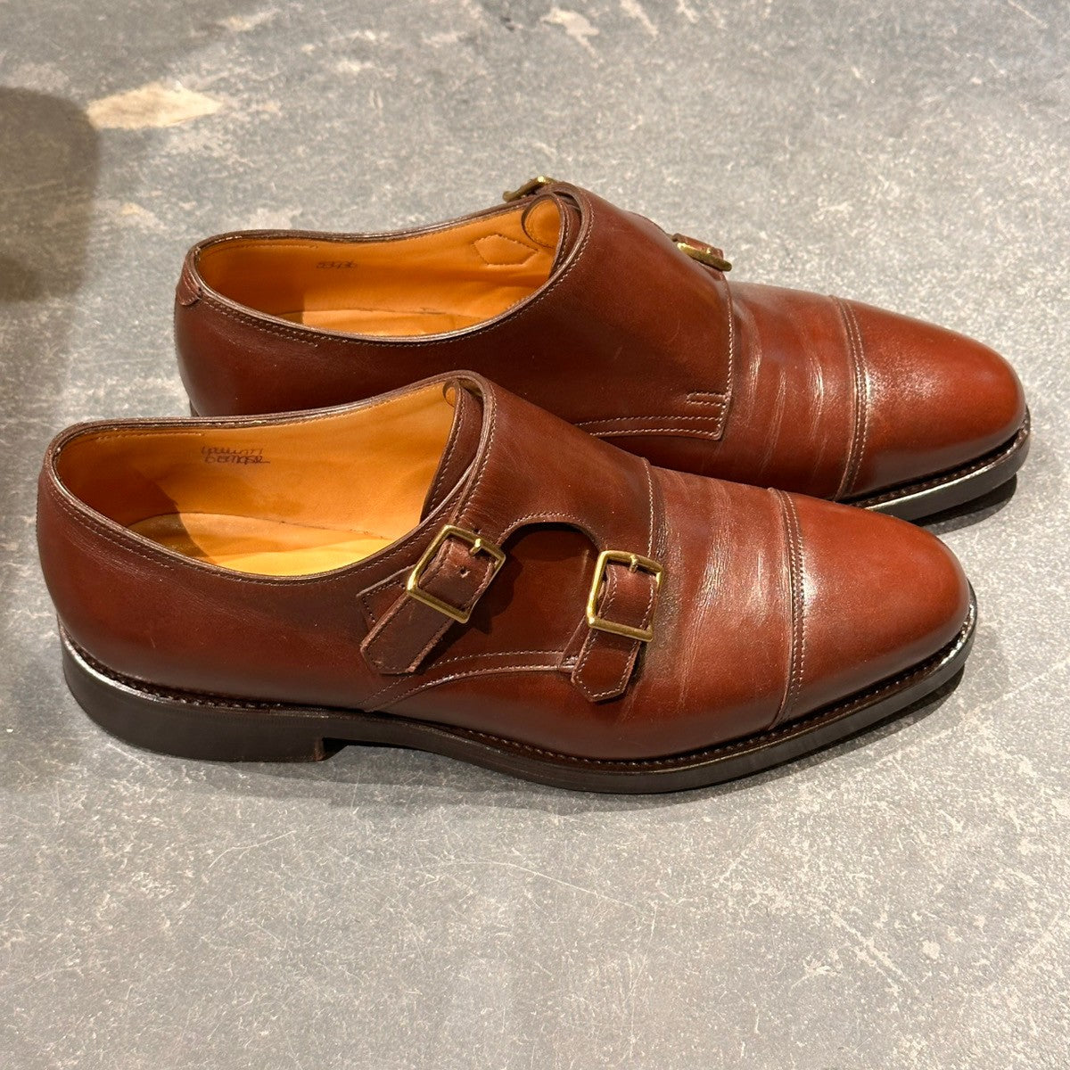 美品【JOHN LOBB】ジョンロブ ウィリアム ダブルモンク カーフ ブラウン サイズUK6E 9795Rラスト