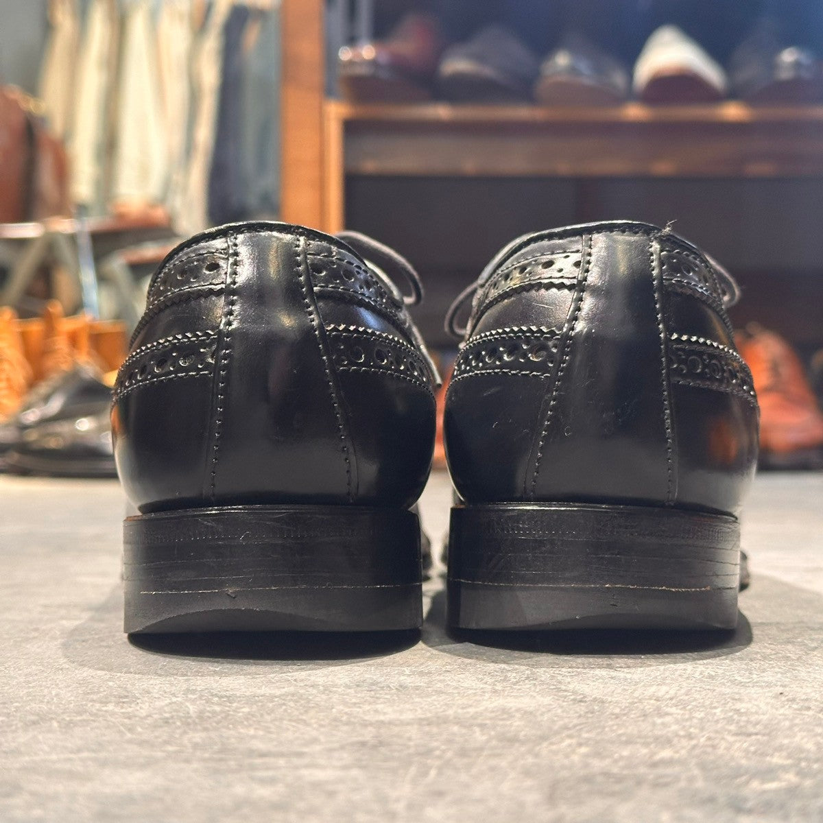 【ALDEN】オールデン 58853 ユナイテッドアローズ別注 58853 LWB フルブローグ コードバン ブラック サイズUS7D モディファイドラスト
