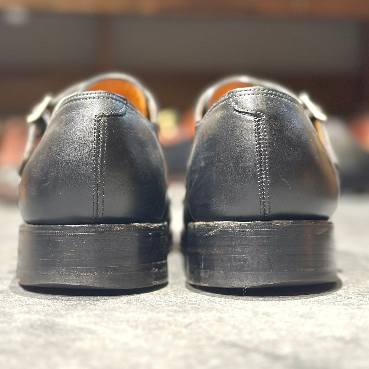 美品【JOHN LOBB】ジョンロブ ウィリアム ダブルモンク ブラック カーフ サイズ8 9795ラスト