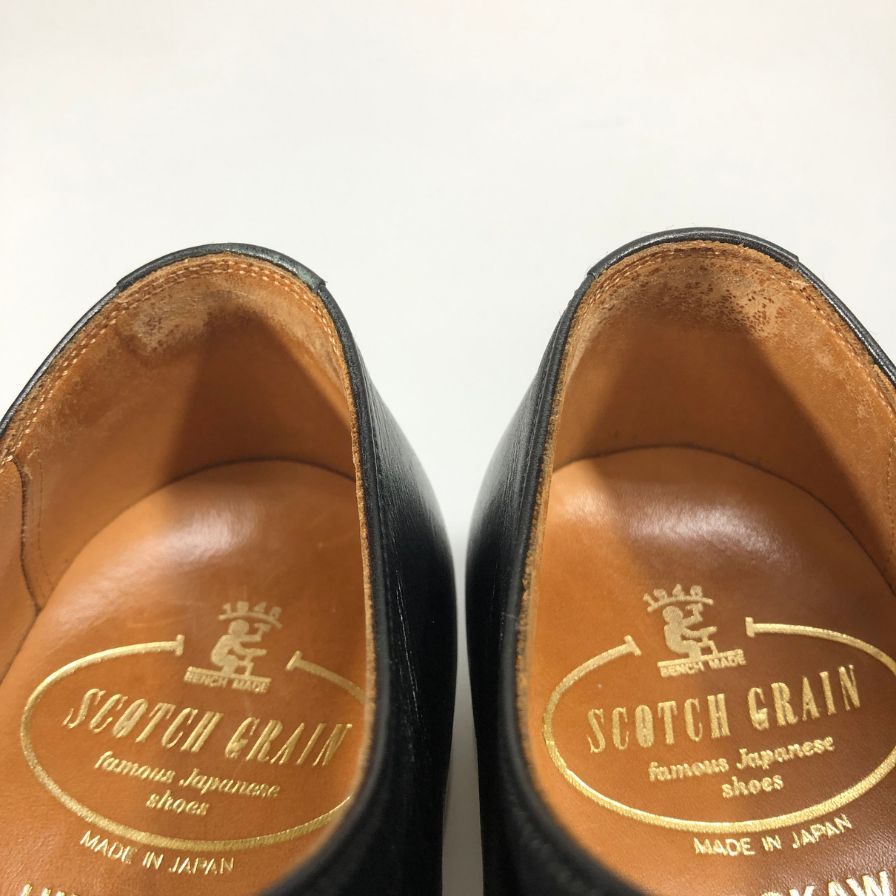 【SCOTCH GRAIN】スコッチグレイン レザーシューズ シャインオアレインIII 外羽根 2724 ブラック サイズ23.5