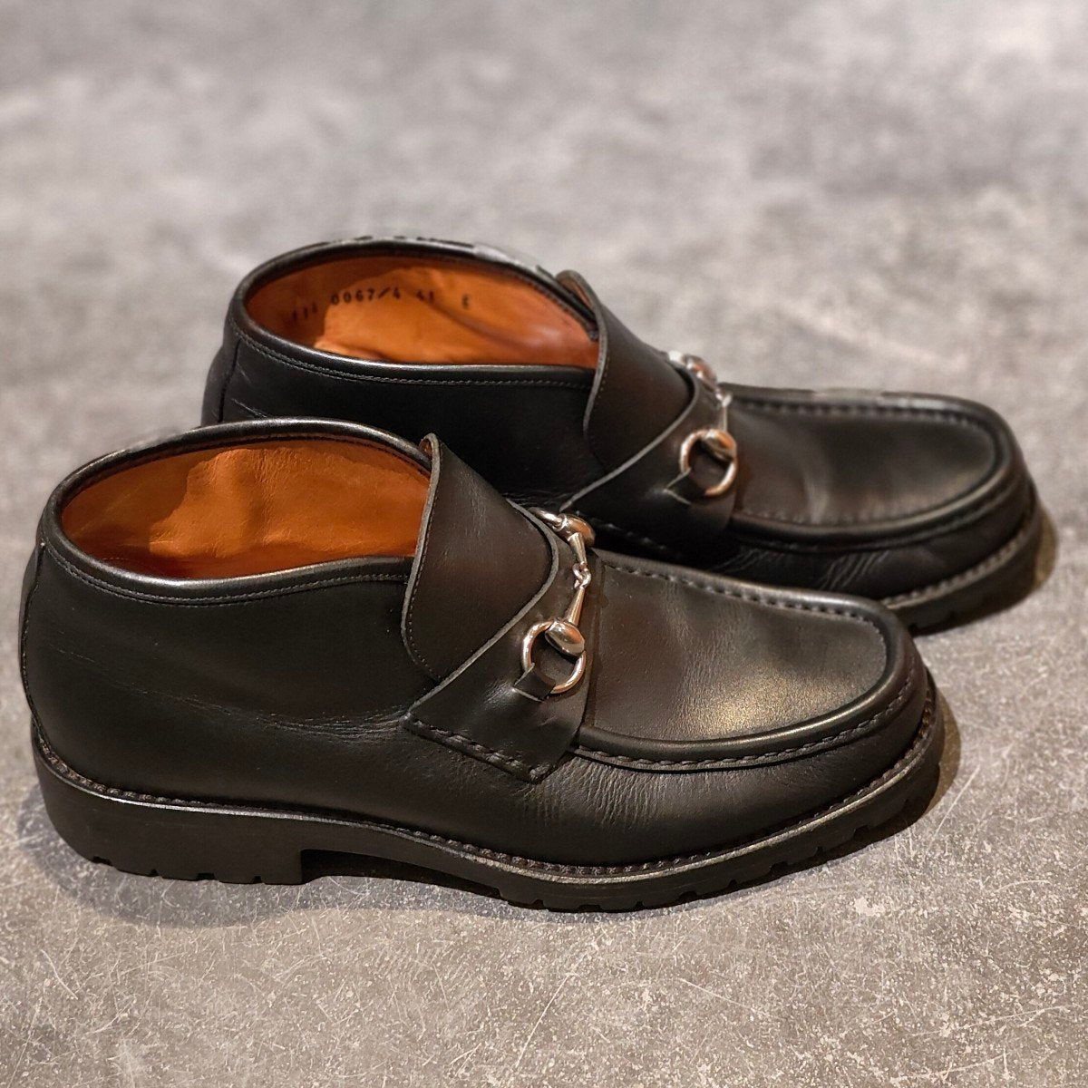 極美品【GUCCI】グッチ  0067 ショートブーツ ホースビットローファー カーフ ブラック サイズ41