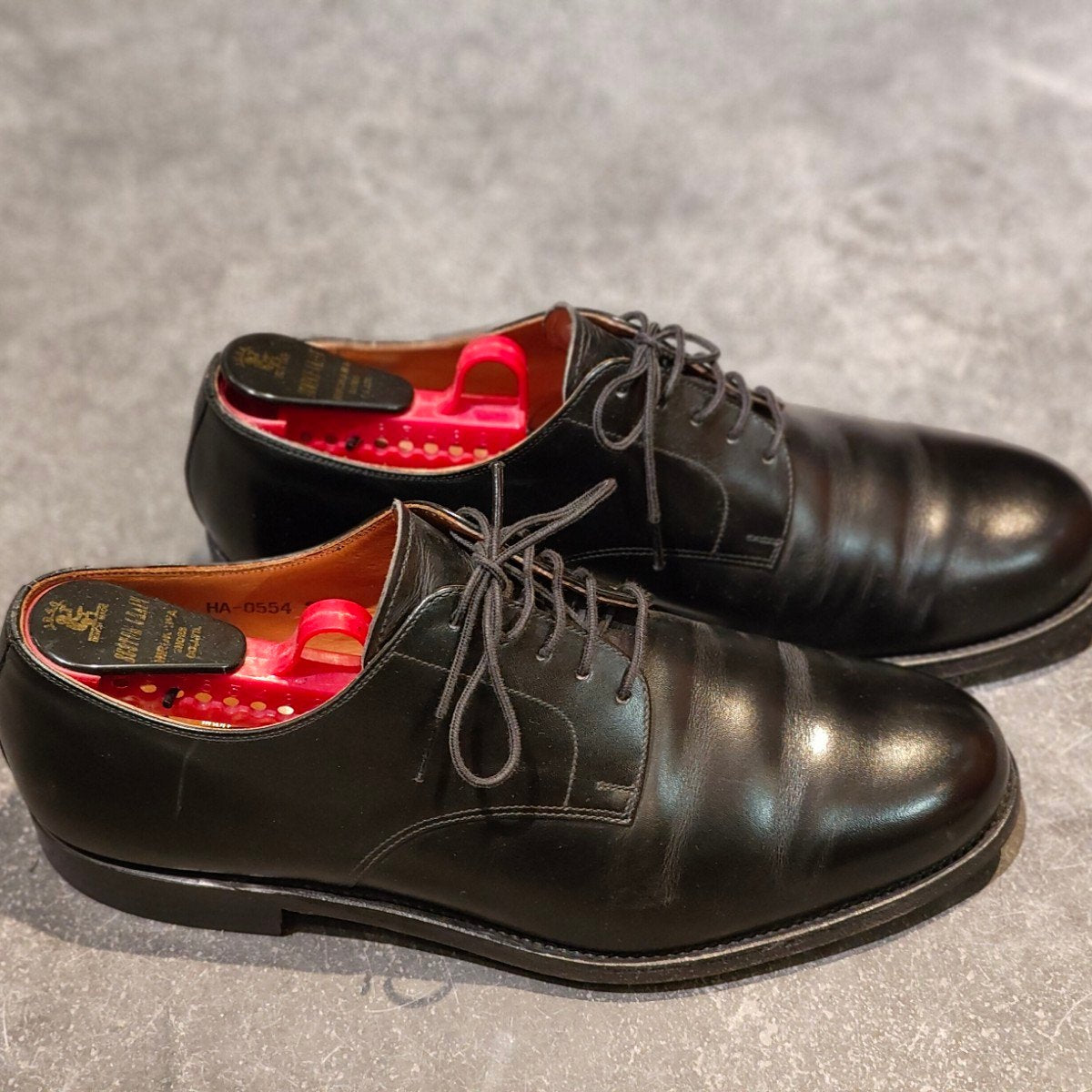 【SCOTCH GRAIN】スコッチグレイン HA-0554 プレーントゥ カーフ ブラック サイズ26cm