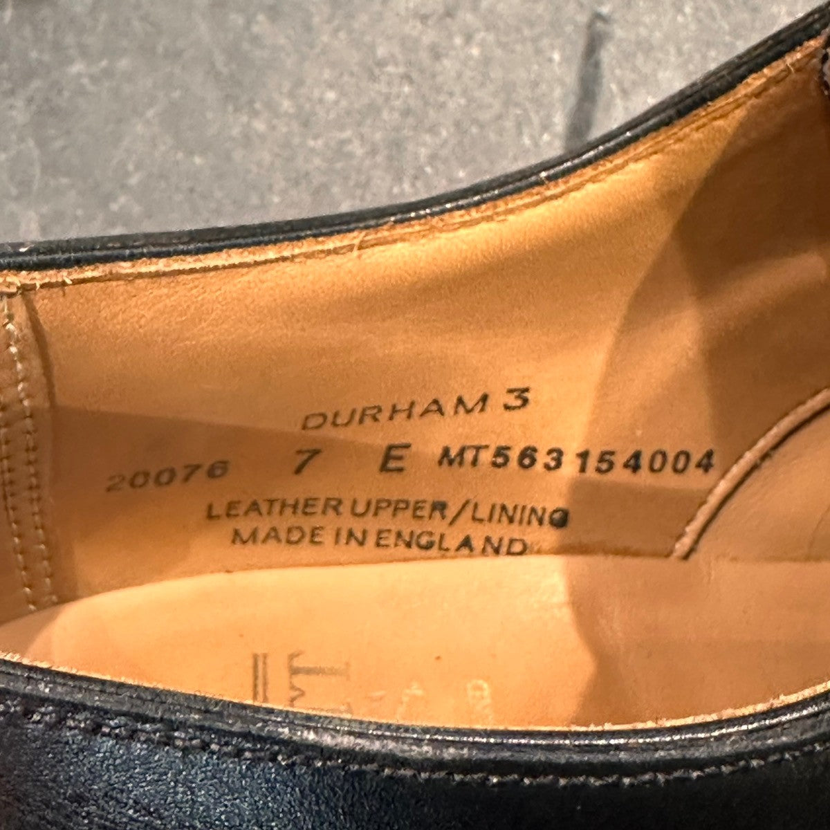 【CROCKETT&JONES】クロケット&ジョーンズ ダラム3 Uチップ カーフ ブラック サイズUK7 375ラスト