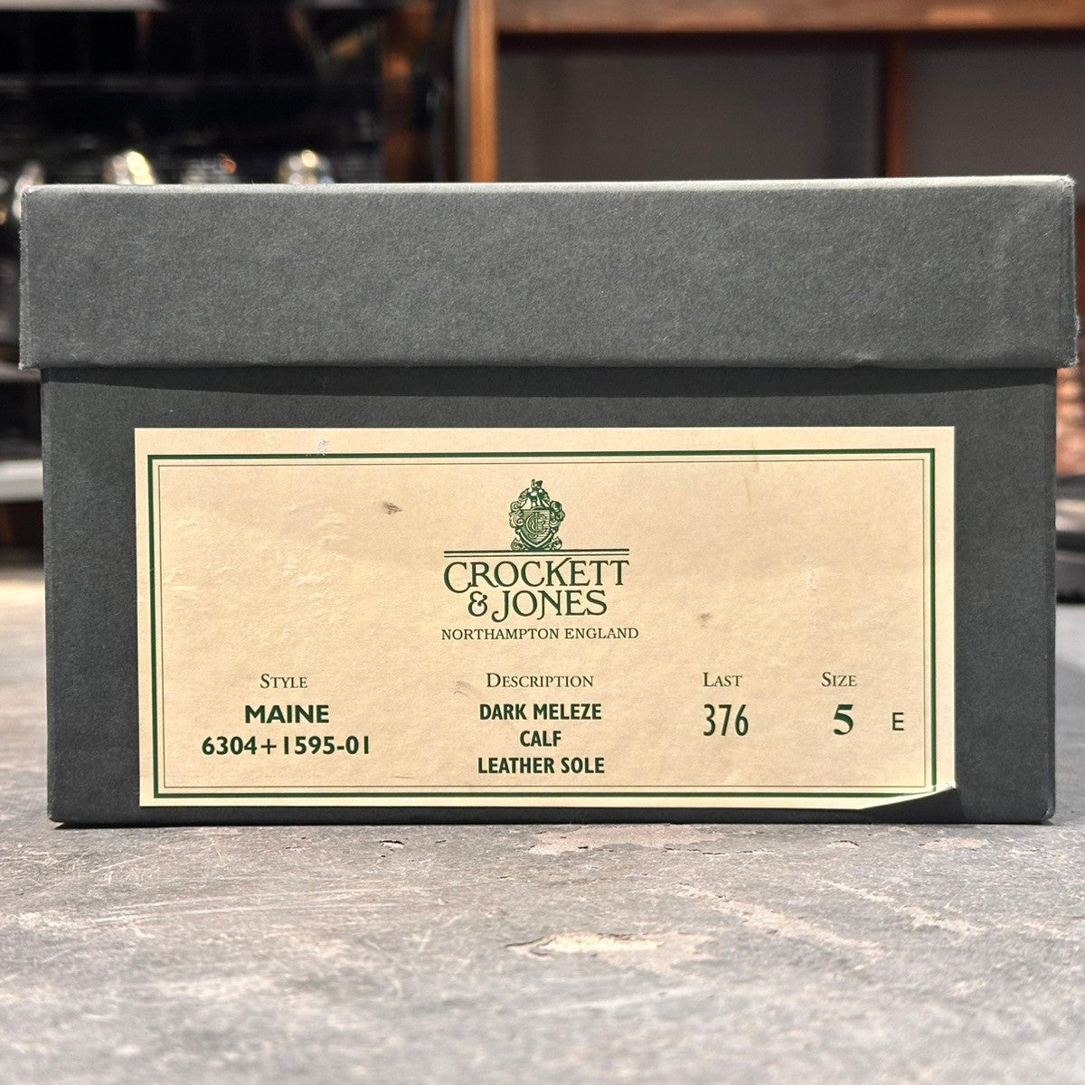 【CROCKETT&JONES】クロケット&ジョーンズ MAINE ビームスF別注 カーフ ダークブラウン サイズUK5E 376ラスト