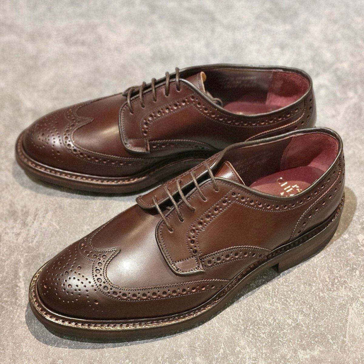 希少 新品未使用【JOSEPH CHEANEY】ジョセフチーニー HEYFORDⅡウイングチップ コードバン バーガンディ サイズUK7.5