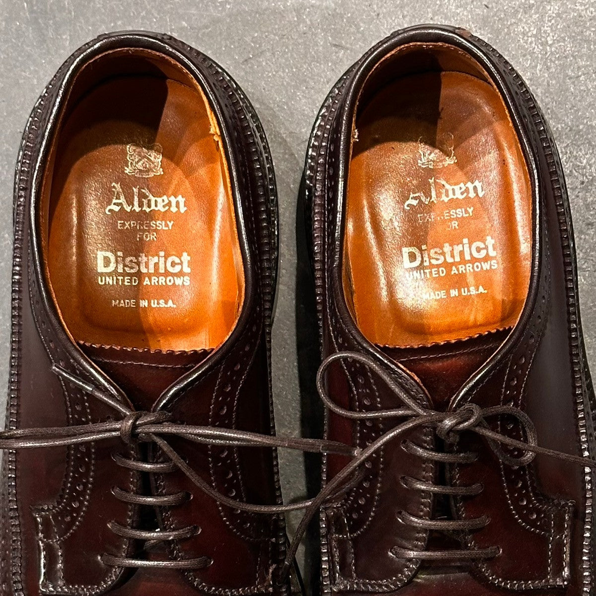 美品【ALDEN】オールデン 975 ユナイテッドアローズ別注 LWB コードバン ダークバーガンディ サイズUS6.5D バリーラスト