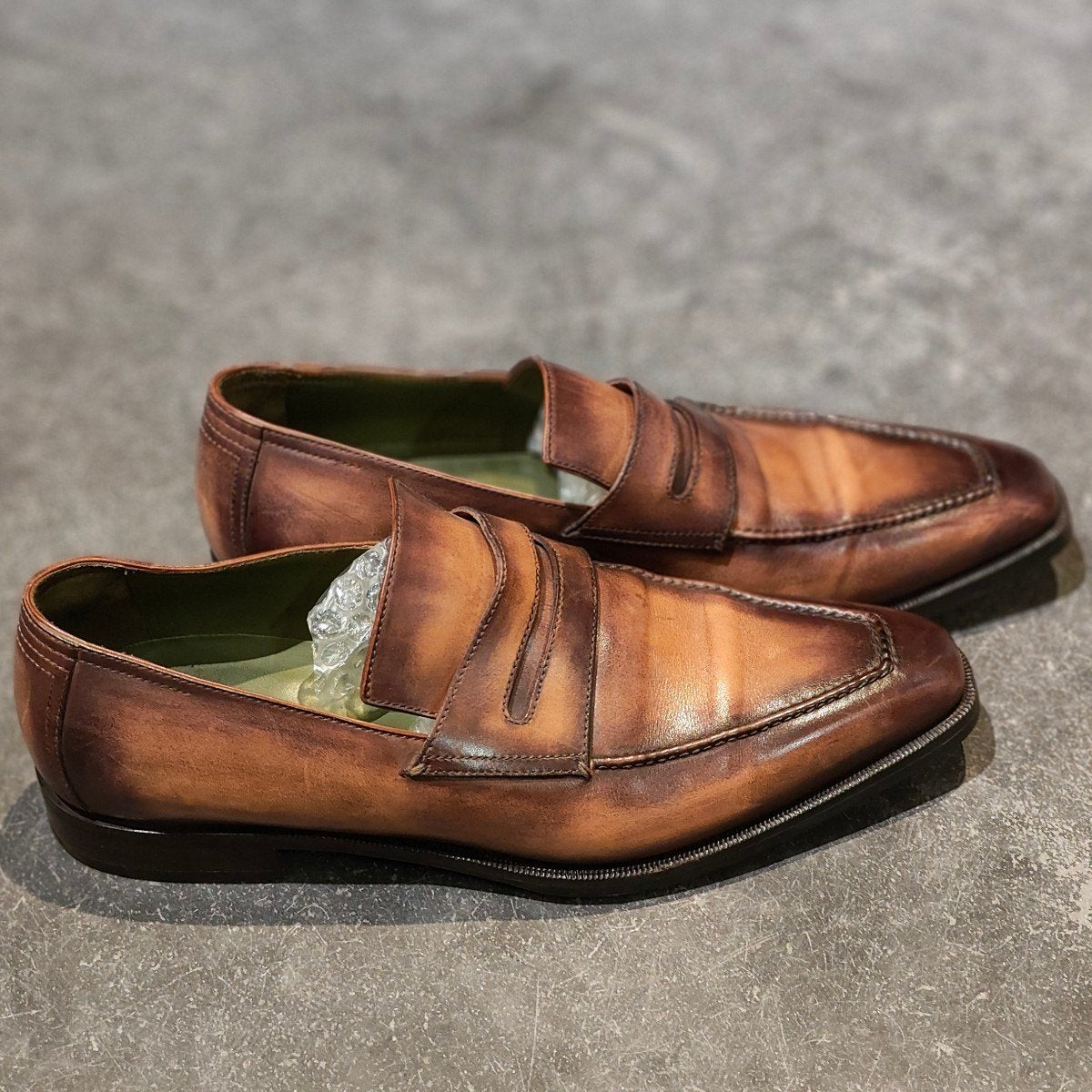 【BERLUTI】ベルルッティ 0129アンディ カーフ パティーヌ ブラウン サイズ UK8.5