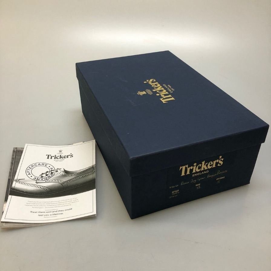 【Tricker's】トリッカーズ S634 ブーツ カーフレザー ブラック（黒） サイズ 7ハーフ ラスト