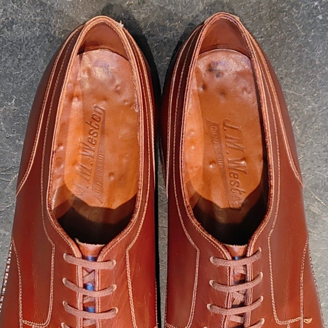 超希少 極美品 【J.M.WESTON】ジェイエムウエストン 60年代？ ストレートチップ ダービー カーフ ブラウン サイズ UK6C