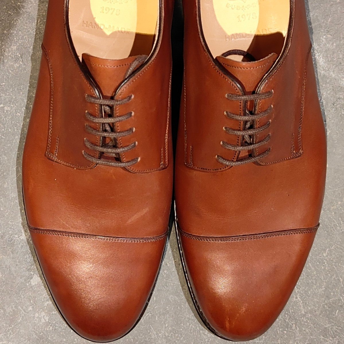 新品未使用【VASS】ヴァーシュ ストレートチップ ダービー カーフ ブラウン サイズ43