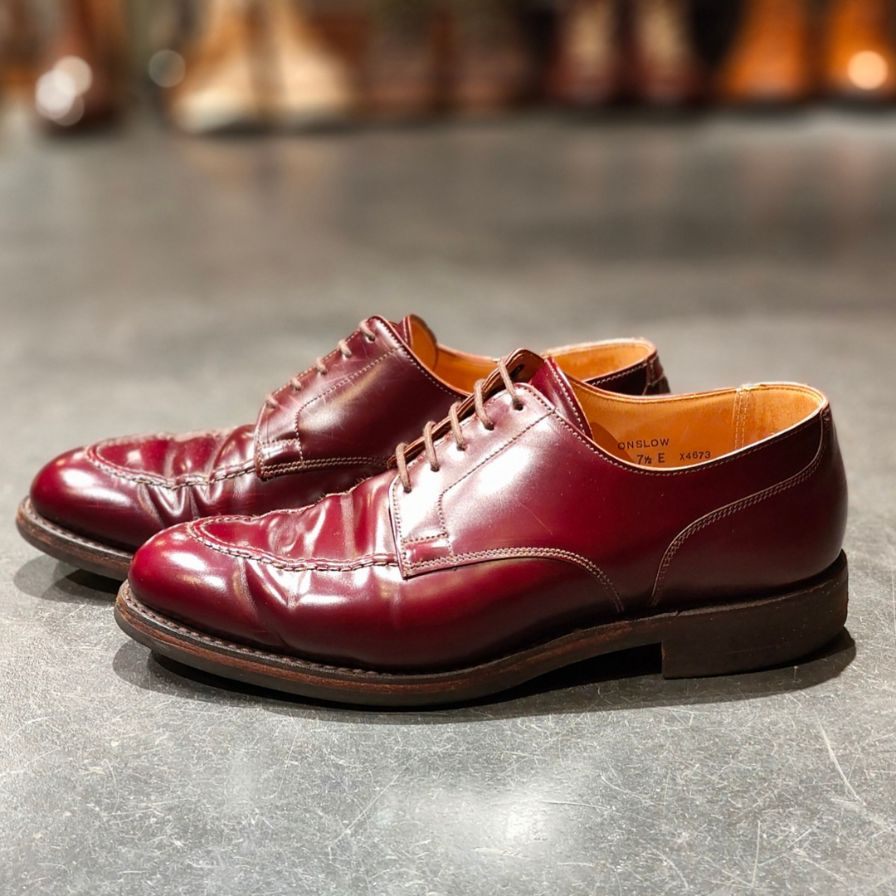 CROCKETT&JONES】クロケット&ジョーンズ オンスロウ Uチップ ガラスレザー バーガンディ サイズUK7.5E – LASTLAB