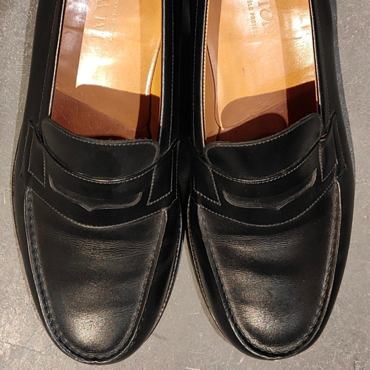 美品【J.M.WESTON】ジェイエムウエストン 180 シグニチャーローファー ボックスカーフ ブラック サイズ UK7E 41ラスト 参考定価￥165,000-