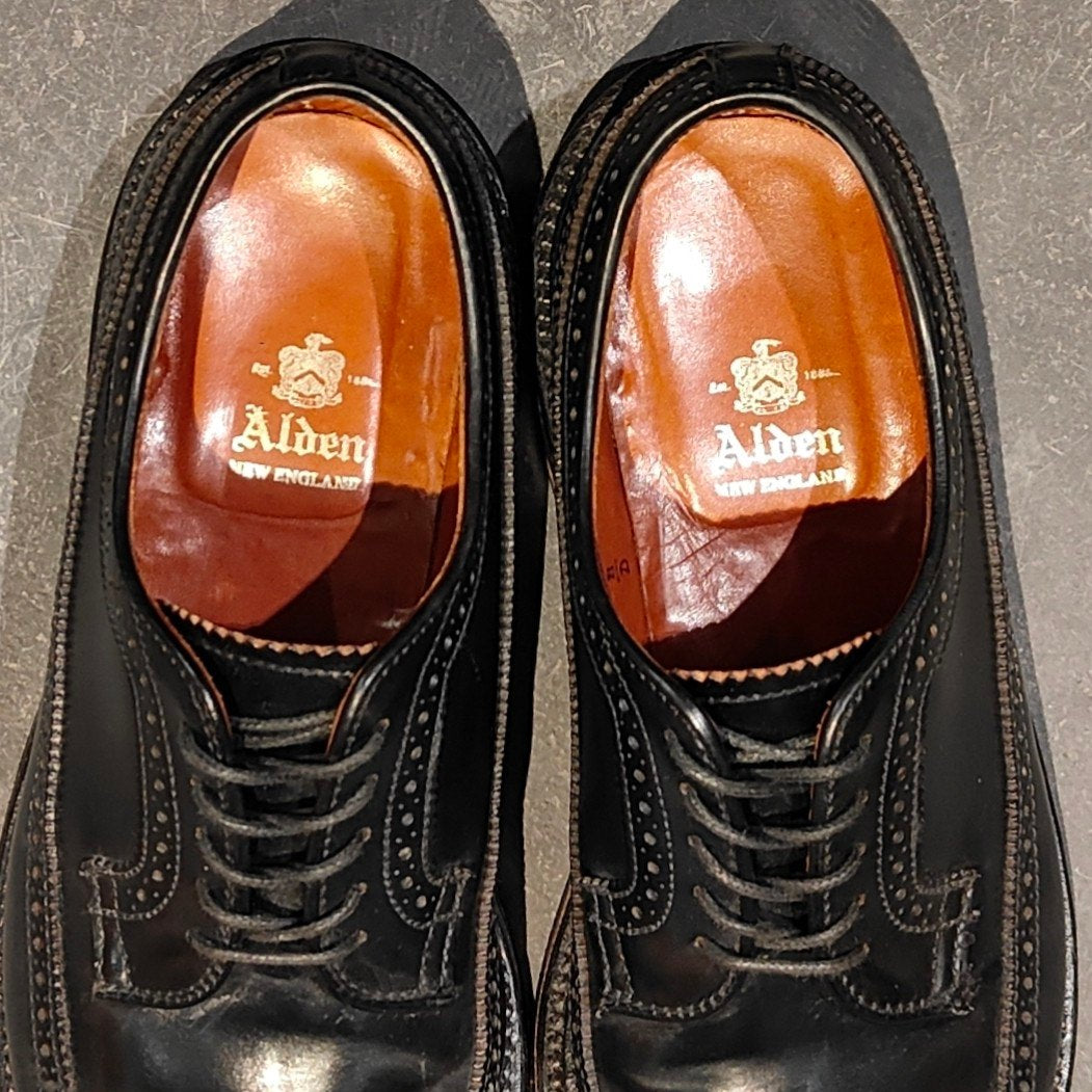 美品【ALDEN】オールデン 9751 LWB コードバン ブラック サイズ US10D バリーラスト 参考定価￥223,300-