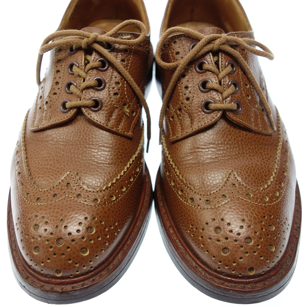 【Tricker’ｓ】トリッカーズ M5633 BOURTON ウイングチップ シボレザー マロン サイズ UK7.5