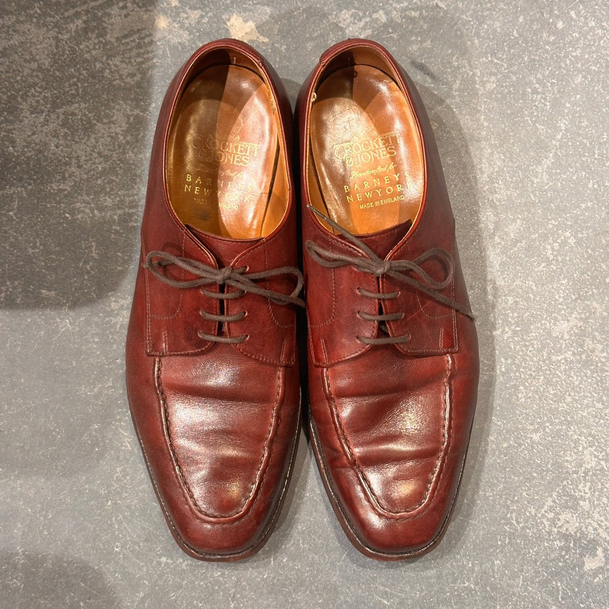 【CROCKETT&JONES】クロケット＆ジョーンズ 8311 Uチップ バーニーズ別注 バーニッシュカーフ バーガンディ サイズUK6.5D