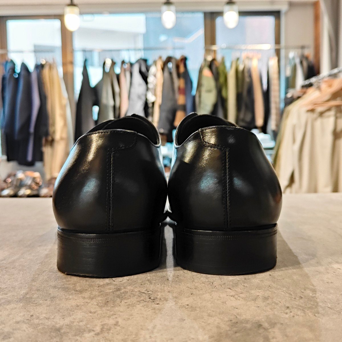 極美品【Salvatore Ferragamo】サルヴァトーレフェラガモ 48022 プレーントゥ カーフ ブラック サイズUK6.5EE